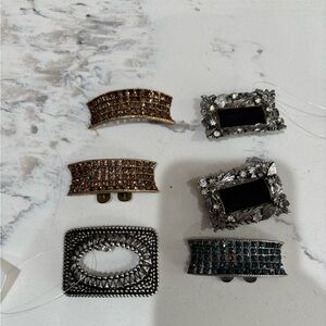 Vintage Elegant Multi-Color Crystal mushi shoe clips